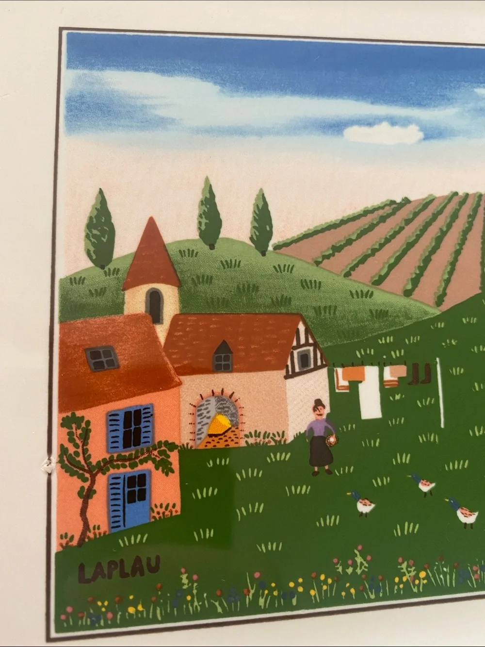 Villeroy & Boch Design Naif sandwich tray village scene by artist Gérard Laplau